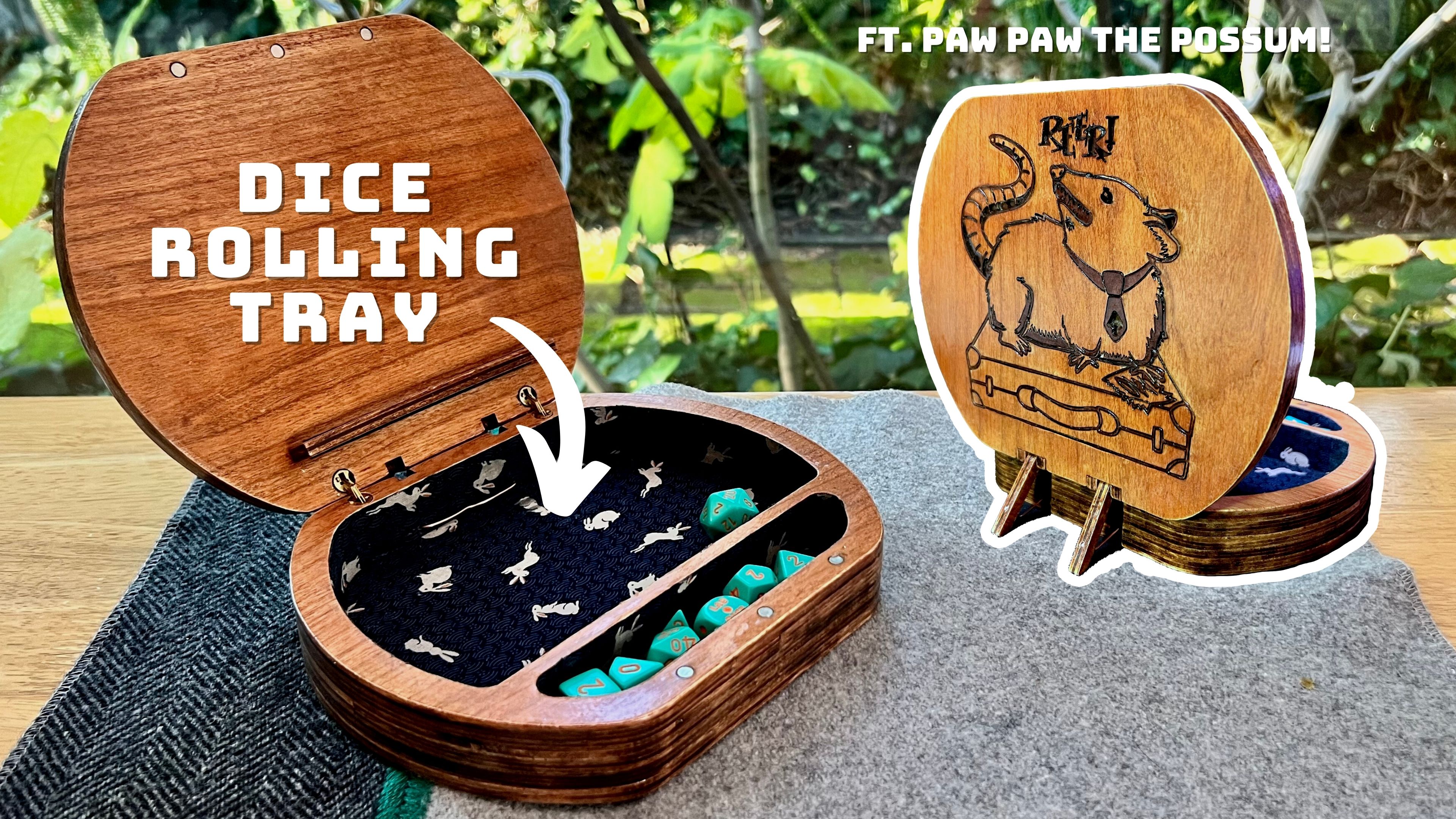 A dice rolling tray.